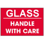 Packing Glass Handle With Care Red Label