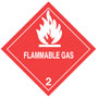 Warning Flammable Gas Label