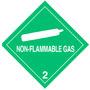 Warning Non-Flammable Gas Label