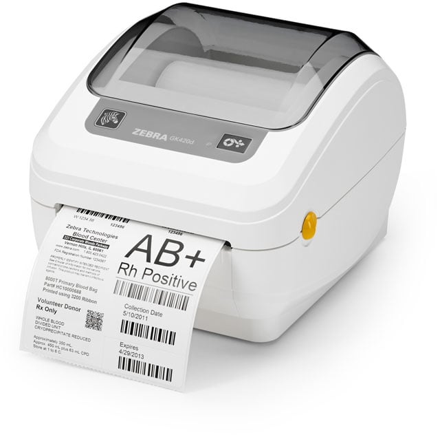 Zebra Gk420d Healthcare Barcode Label Printer 1755