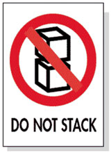 Packing Do Not Stack Label - Barcodes, Inc.