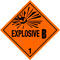 Warning Explosive 1.2B Label